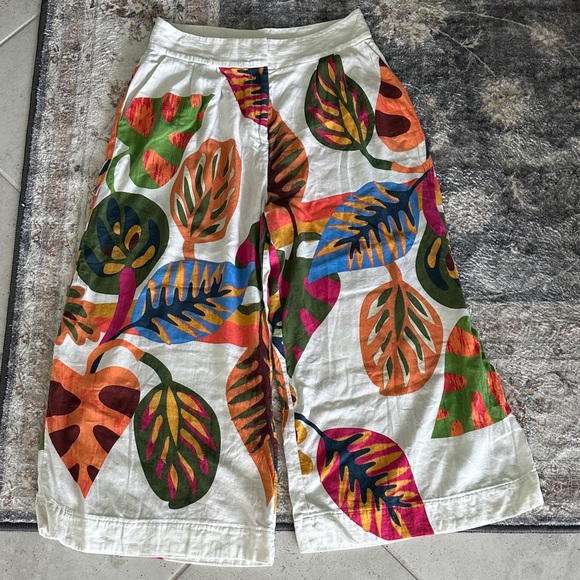 FARM Rio Pants - Anthropologie FARM Rio Tropical Palm Leaf Wide-Leg Pants